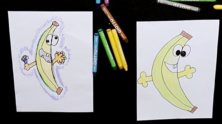 Como desenhar como desenhar uma banana 