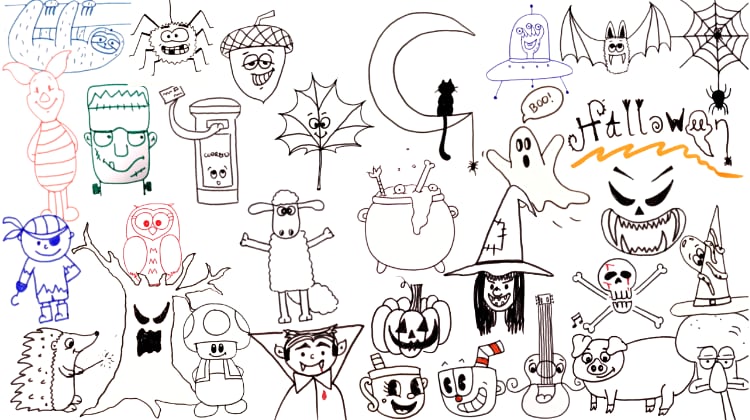 Halloween Desenho: Como desenhar um morcego 